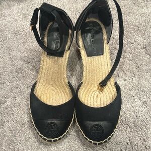 Tory Burch Wedge Sandals, Size 8
